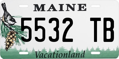 ME license plate 5532TB