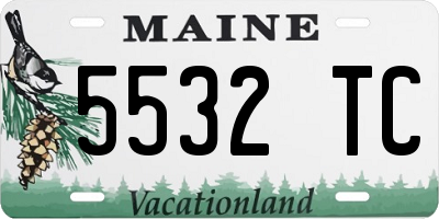 ME license plate 5532TC