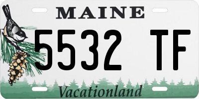 ME license plate 5532TF