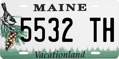 ME license plate 5532TH
