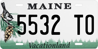ME license plate 5532TO