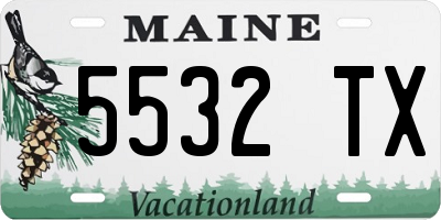 ME license plate 5532TX