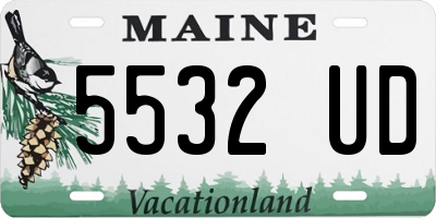 ME license plate 5532UD