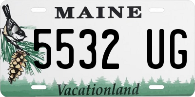 ME license plate 5532UG