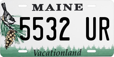 ME license plate 5532UR