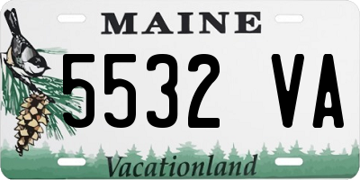 ME license plate 5532VA