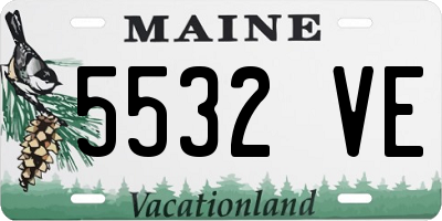 ME license plate 5532VE