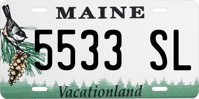 ME license plate 5533SL