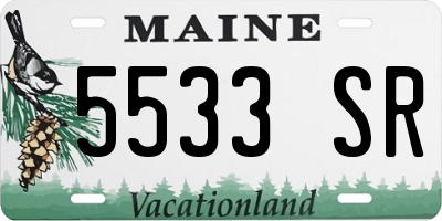 ME license plate 5533SR