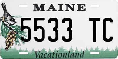 ME license plate 5533TC