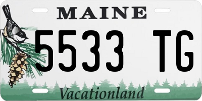 ME license plate 5533TG