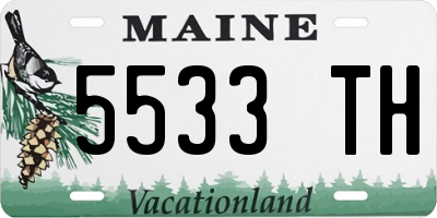 ME license plate 5533TH