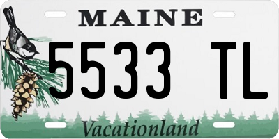 ME license plate 5533TL