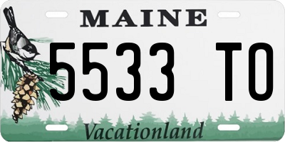 ME license plate 5533TO