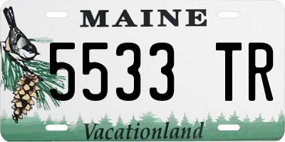 ME license plate 5533TR