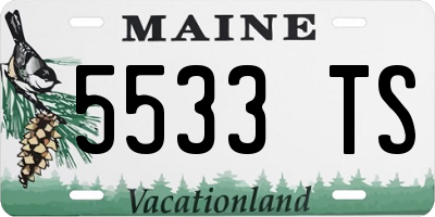 ME license plate 5533TS