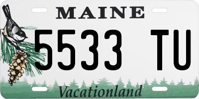 ME license plate 5533TU