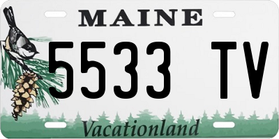 ME license plate 5533TV