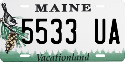 ME license plate 5533UA
