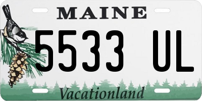 ME license plate 5533UL