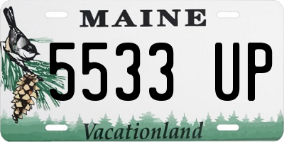 ME license plate 5533UP