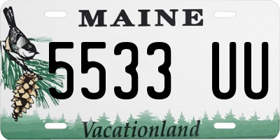 ME license plate 5533UU