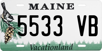 ME license plate 5533VB
