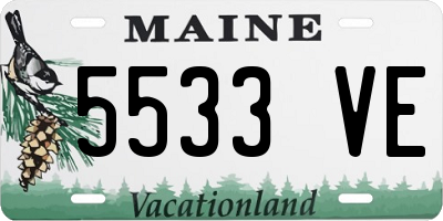 ME license plate 5533VE