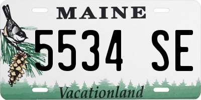 ME license plate 5534SE