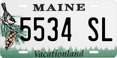 ME license plate 5534SL