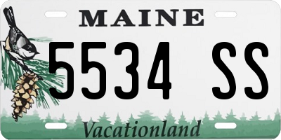 ME license plate 5534SS