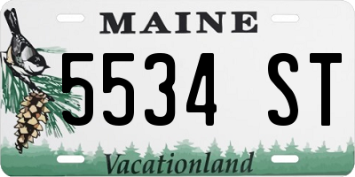 ME license plate 5534ST