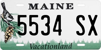 ME license plate 5534SX