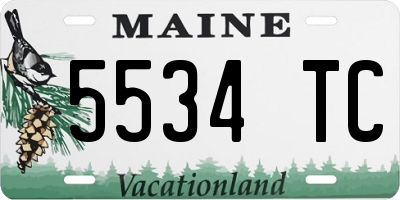 ME license plate 5534TC