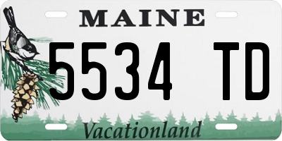 ME license plate 5534TD