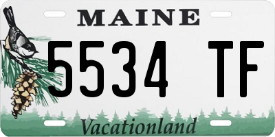 ME license plate 5534TF