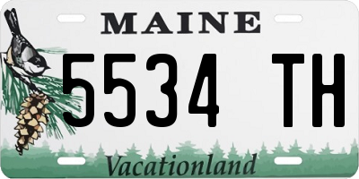 ME license plate 5534TH