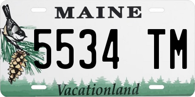 ME license plate 5534TM
