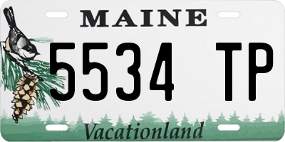 ME license plate 5534TP