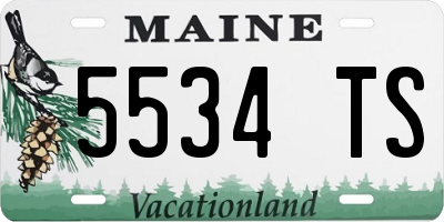 ME license plate 5534TS
