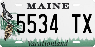ME license plate 5534TX