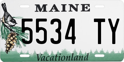 ME license plate 5534TY