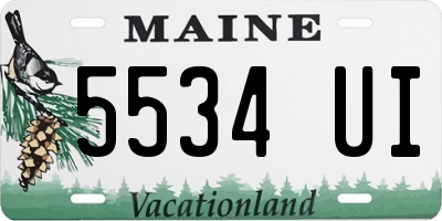 ME license plate 5534UI