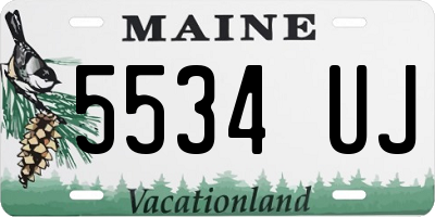 ME license plate 5534UJ