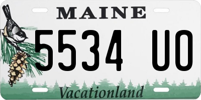 ME license plate 5534UO