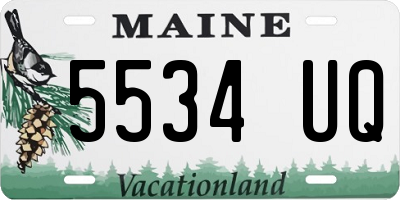 ME license plate 5534UQ