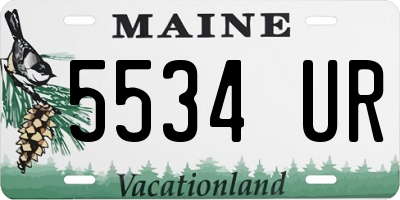 ME license plate 5534UR