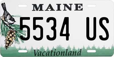 ME license plate 5534US