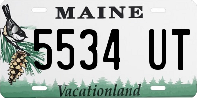 ME license plate 5534UT