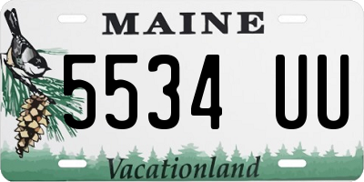 ME license plate 5534UU